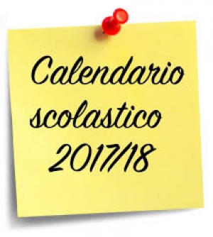 Calendario scolastico 2017/2018